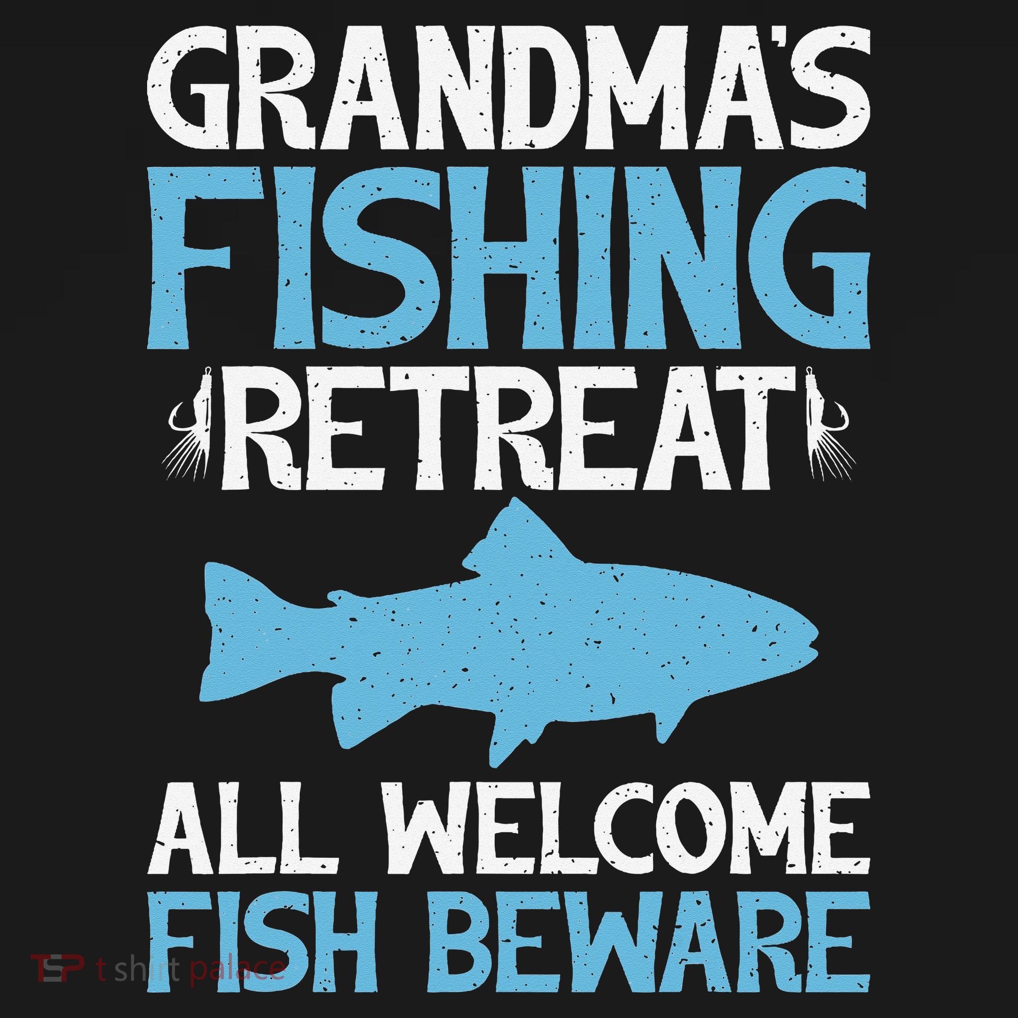 Grandmas Fishing Retreat All Welcome Fish Beware Grandma Kids Sweatshirt