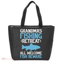 Grandmas Fishing Retreat All Welcome Fish Beware Grandma Tote Bag thumb 0