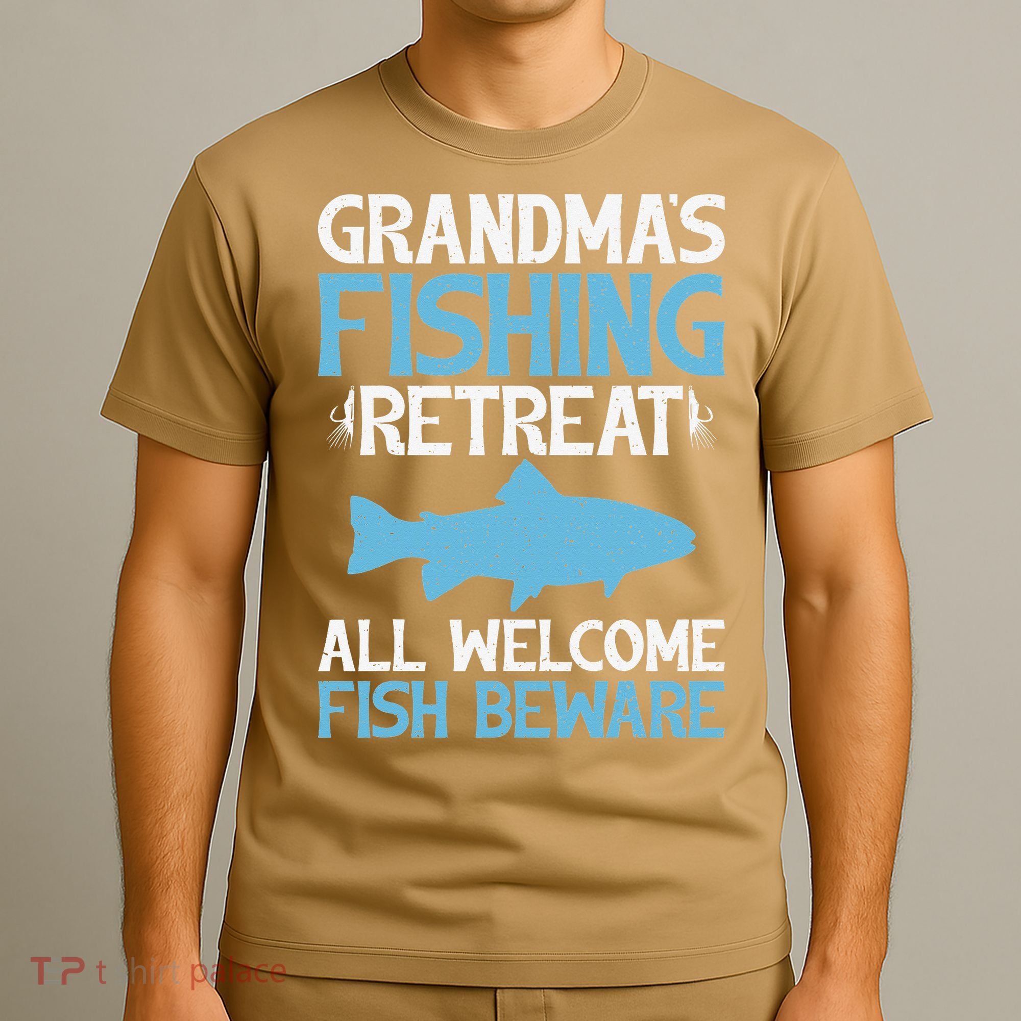 Grandmas Fishing Retreat All Welcome Fish Beware Grandma T-Shirt