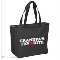 Grandpas Favorite Red Heart Cute Gift Tote Bag thumb 2