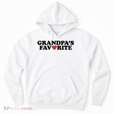 Grandpas Favorite Red Heart Cute Gift Hoodie