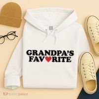 Grandpas Favorite Red Heart Cute Gift Hoodie thumb 4
