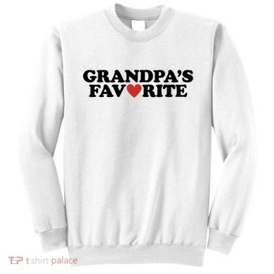 Grandpas Favorite Red Heart Cute Gift Sweatshirt