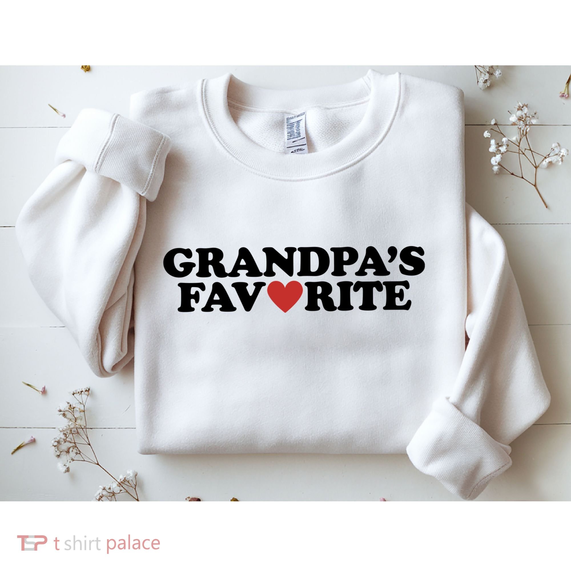 Grandpas Favorite Red Heart Cute Gift Sweatshirt