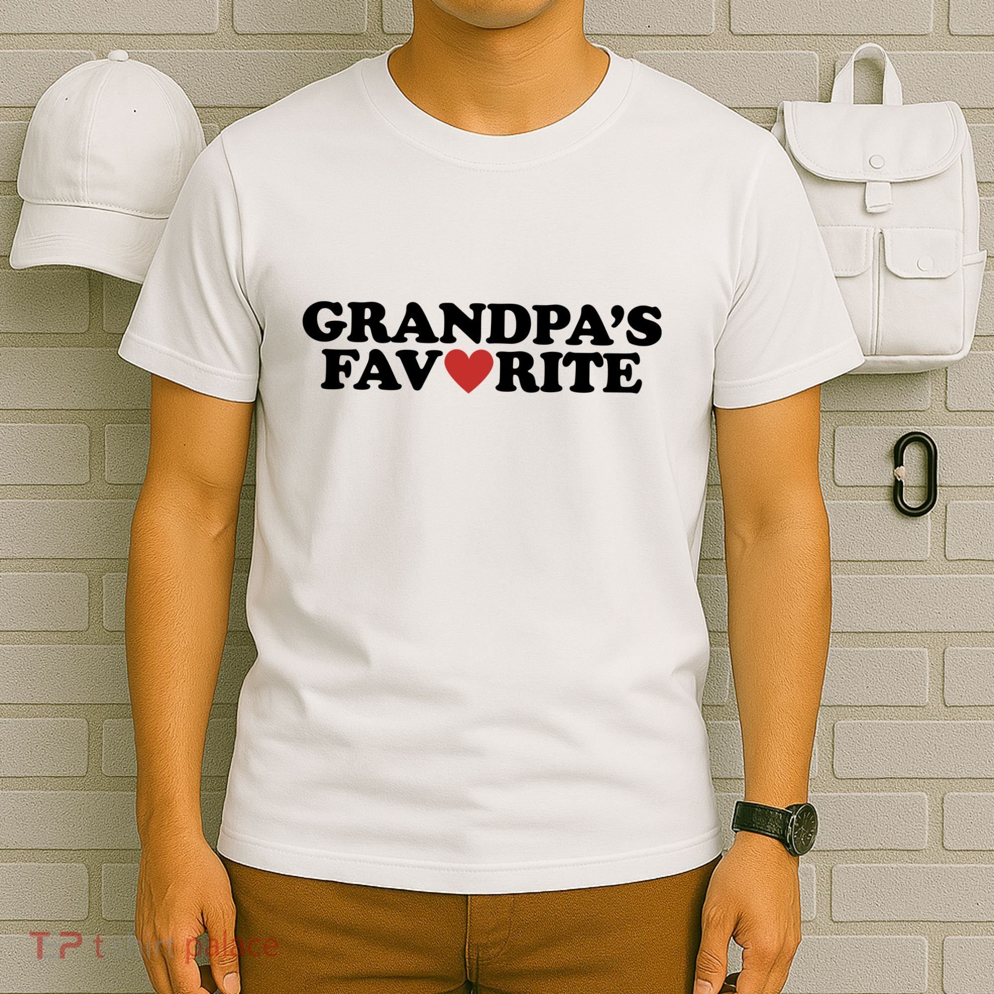 Grandpas Favorite Red Heart Cute Gift T-Shirt