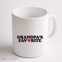Grandpas Favorite Red Heart Cute Gift Coffee Mug thumb 1