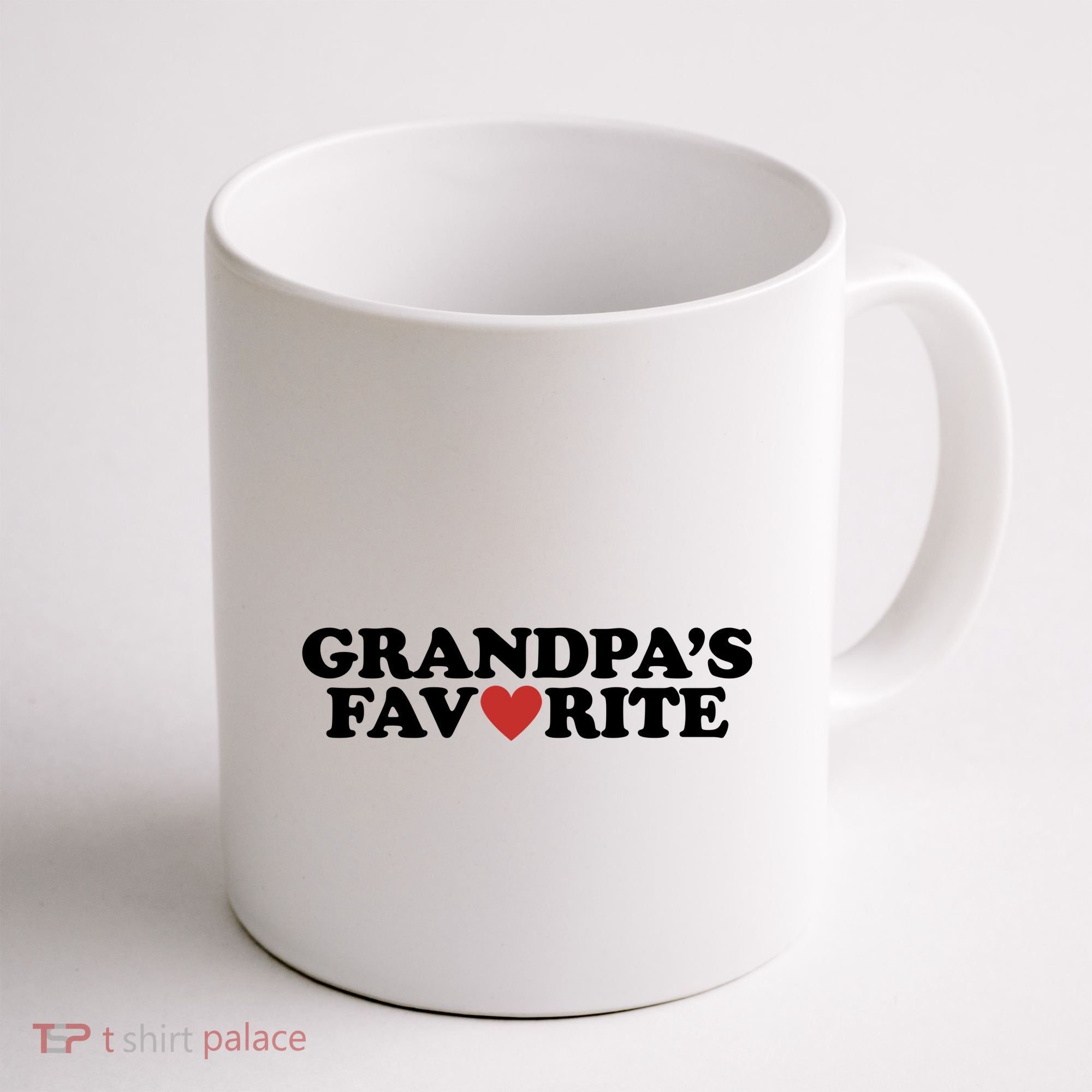Grandpas Favorite Red Heart Cute Gift Coffee Mug