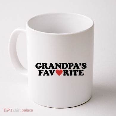 Grandpas Favorite Red Heart Cute Gift Coffee Mug