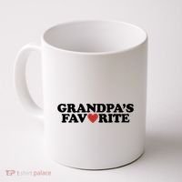Grandpas Favorite Red Heart Cute Gift Coffee Mug thumb 0