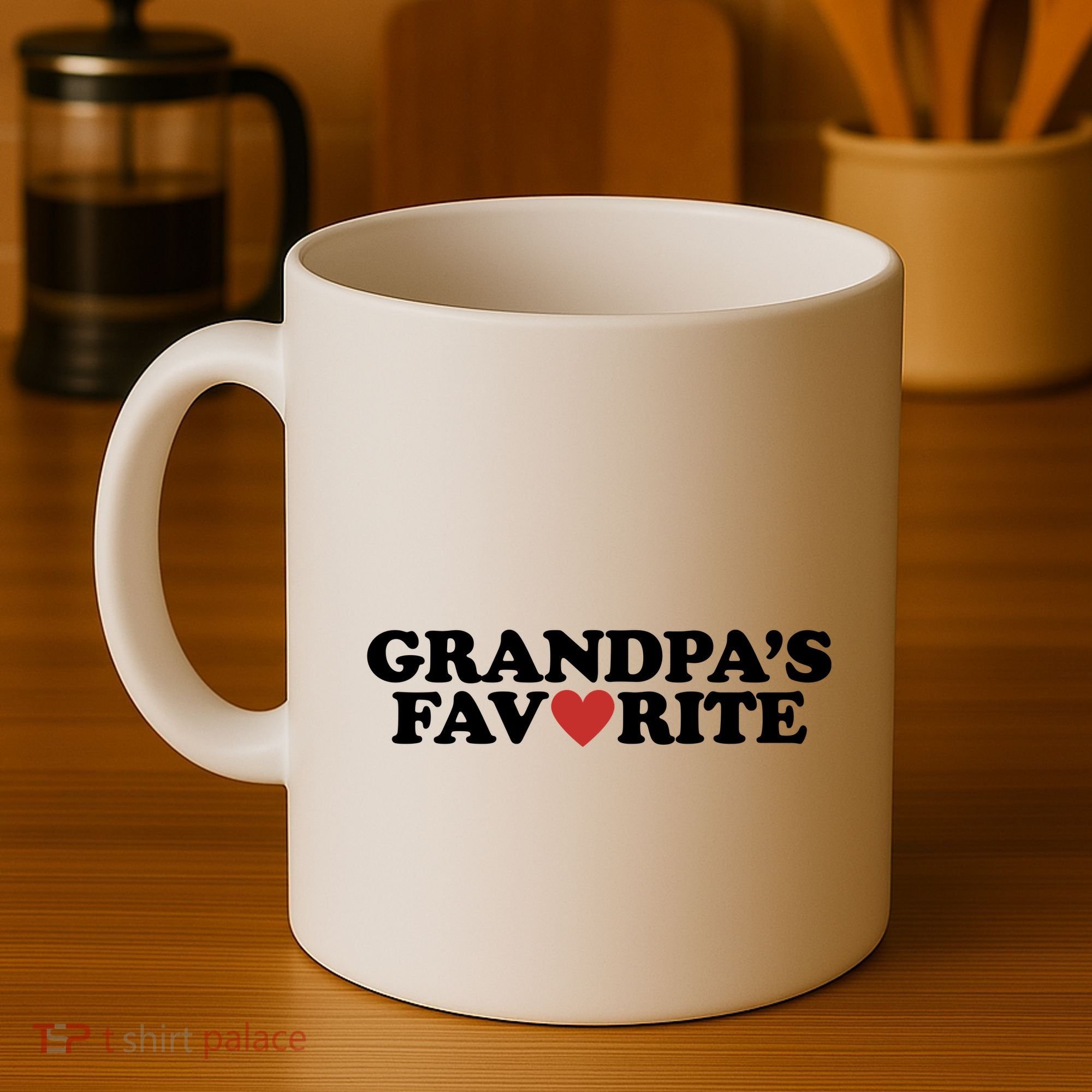 Grandpas Favorite Red Heart Cute Gift Coffee Mug