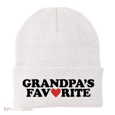 Grandpas Favorite Red Heart Cute Gift Beanie