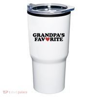 Grandpas Favorite Red Heart Cute Gift Tumbler thumb 0