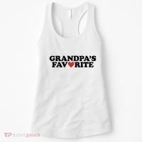 Grandpas Favorite Red Heart Cute Gift Women's Tank Top thumb 0