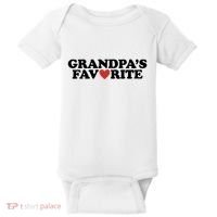 Grandpas Favorite Red Heart Cute Gift Baby Bodysuit thumb 0