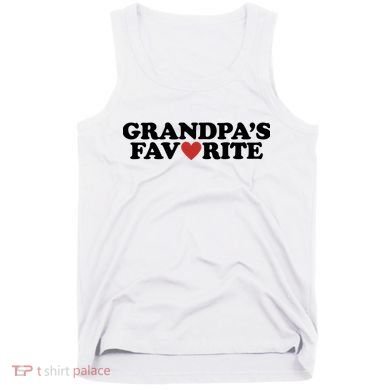 Grandpas Favorite Red Heart Cute Gift Tank Top