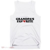 Grandpas Favorite Red Heart Cute Gift Tank Top thumb 0