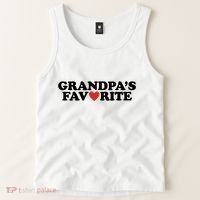 Grandpas Favorite Red Heart Cute Gift Tank Top thumb 2
