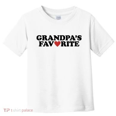 Grandpas Favorite Red Heart Cute Gift Toddler T-Shirt