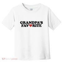 Grandpas Favorite Red Heart Cute Gift Toddler T-Shirt thumb 0