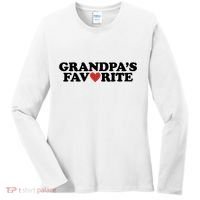 Grandpas Favorite Red Heart Cute Gift Women's Long Sleeve Shirt thumb 0