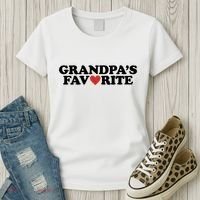 Grandpas Favorite Red Heart Cute Gift Women's T-Shirt thumb 3