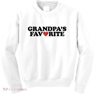 Grandpas Favorite Red Heart Cute Gift Kids Sweatshirt