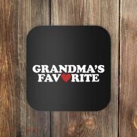 Grandmas Favorite Red Heart Cute Gift Coaster thumb 0