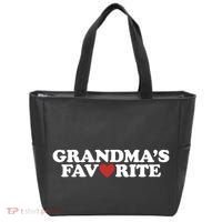 Grandmas Favorite Red Heart Cute Gift Tote Bag thumb 0