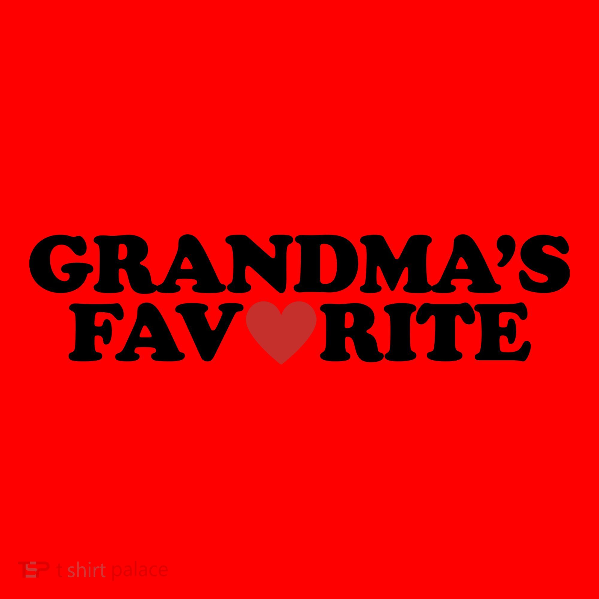 Grandmas Favorite Red Heart Cute Gift Santa Hat