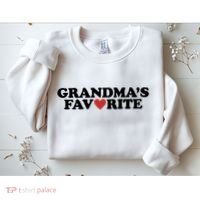 Grandmas Favorite Red Heart Cute Gift Sweatshirt thumb 2