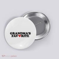 Grandmas Favorite Red Heart Cute Gift Button thumb 0