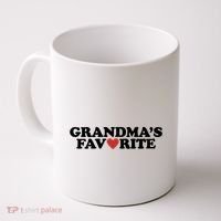 Grandmas Favorite Red Heart Cute Gift Coffee Mug thumb 0