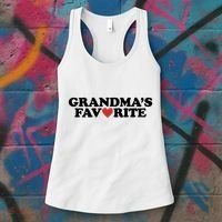 Grandmas Favorite Red Heart Cute Gift Women's Tank Top thumb 3