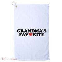 Grandmas Favorite Red Heart Cute Gift Golf Towel thumb 0