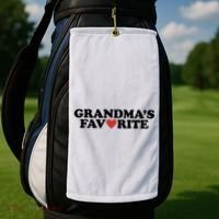 Grandmas Favorite Red Heart Cute Gift Golf Towel thumb 2