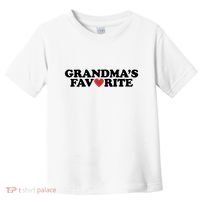Grandmas Favorite Red Heart Cute Gift Toddler T-Shirt thumb 0