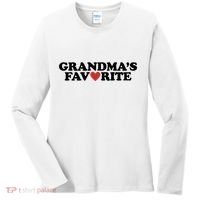 Grandmas Favorite Red Heart Cute Gift Women's Long Sleeve Shirt thumb 0