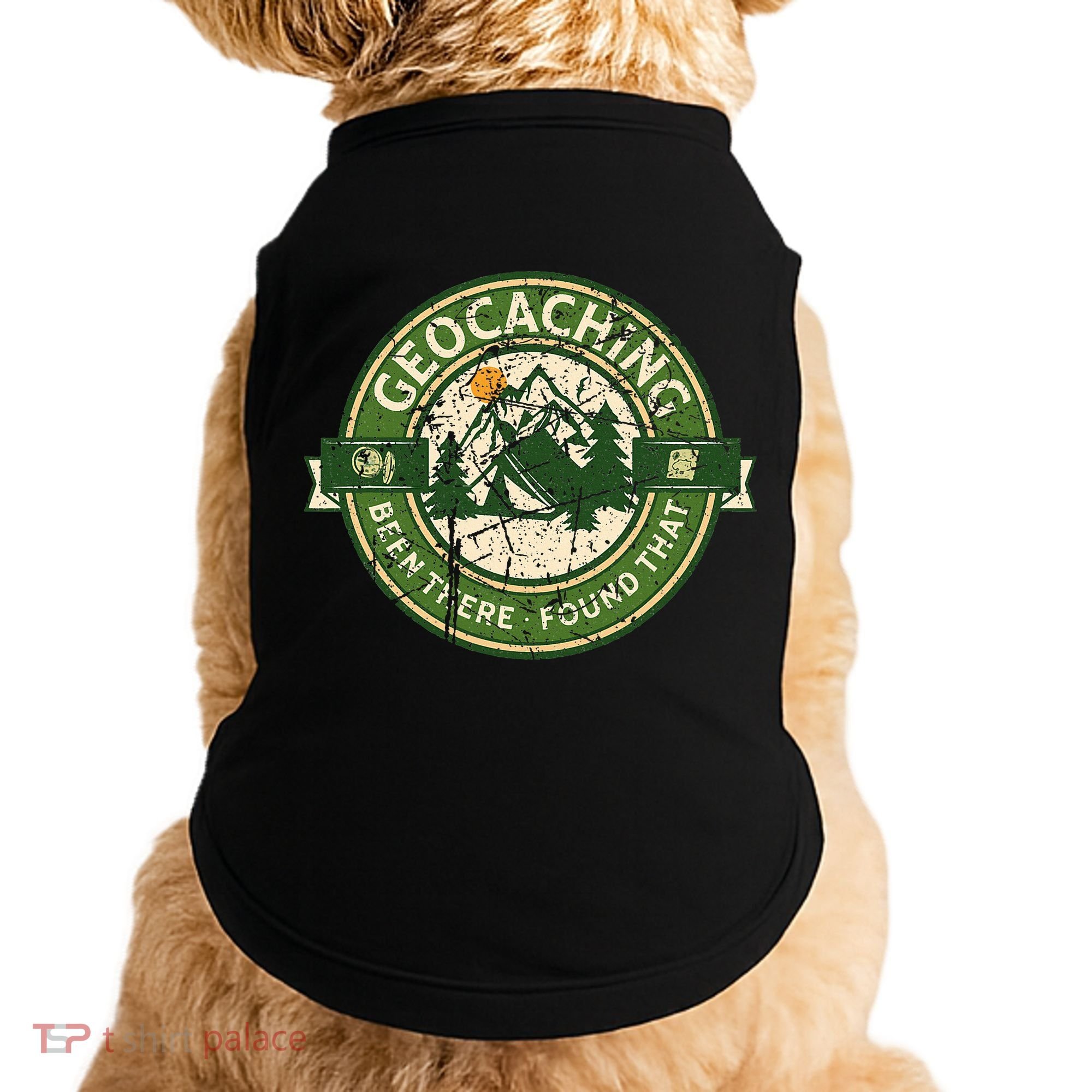 Geocaching Funny Retro Distressed Geocache Lover Doggie Tank