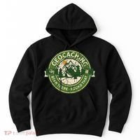 Geocaching Funny Retro Distressed Geocache Lover Hoodie thumb 0