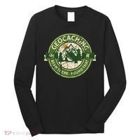 Geocaching Funny Retro Distressed Geocache Lover Long Sleeve Shirt thumb 0
