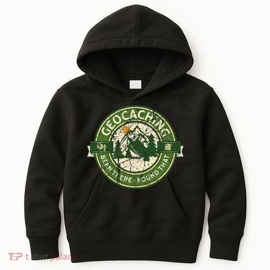 Geocaching Funny Retro Distressed Geocache Lover Kids Hoodie
