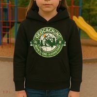 Geocaching Funny Retro Distressed Geocache Lover Kids Hoodie thumb 3