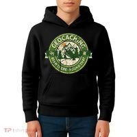 Geocaching Funny Retro Distressed Geocache Lover Kids Hoodie thumb 4
