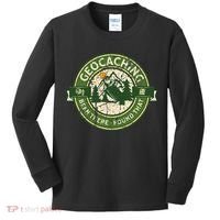 Geocaching Funny Retro Distressed Geocache Lover Kids Long Sleeve Shirt thumb 0