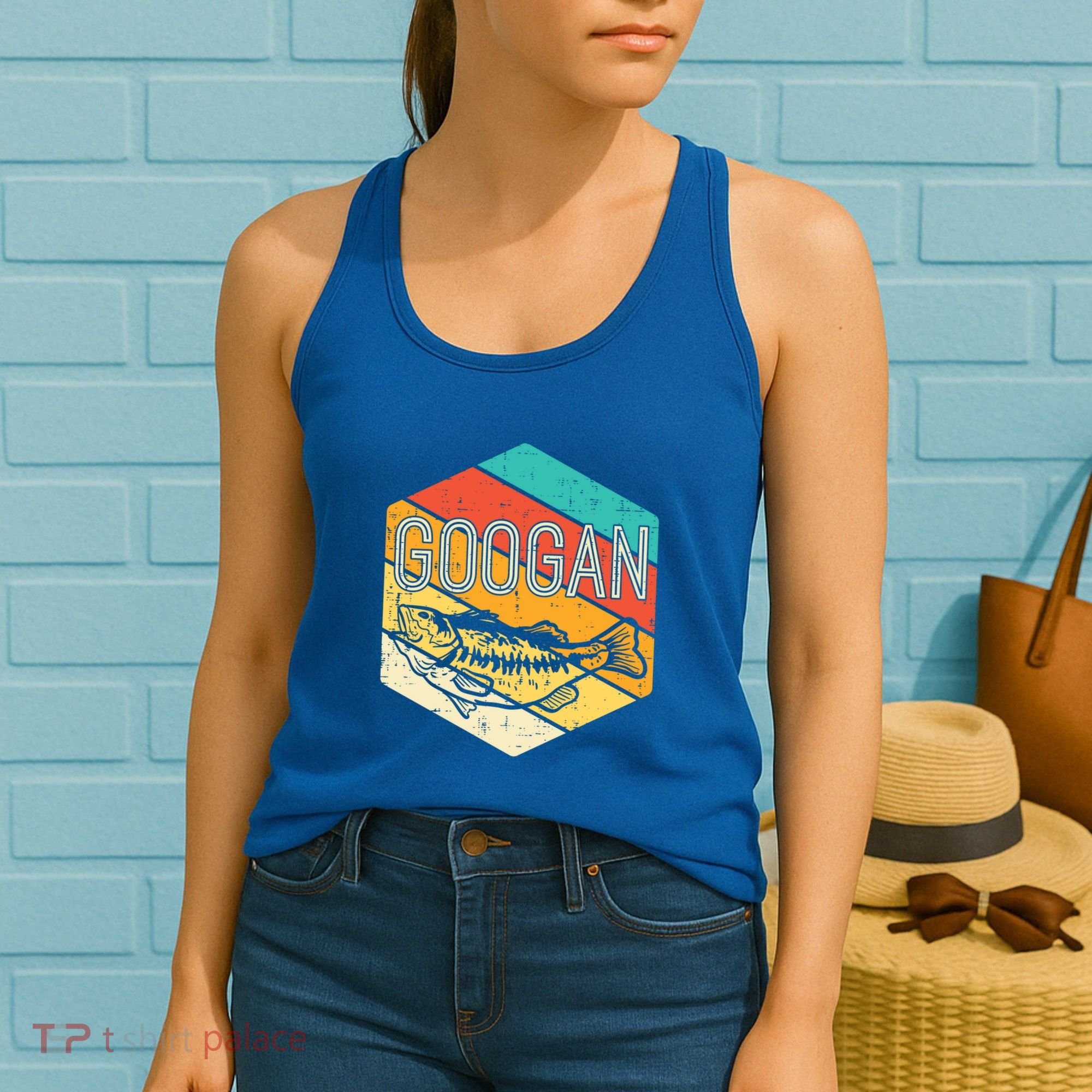 Googan Fish Retro Fishing Fisher Angler Gift Women's Tank Top