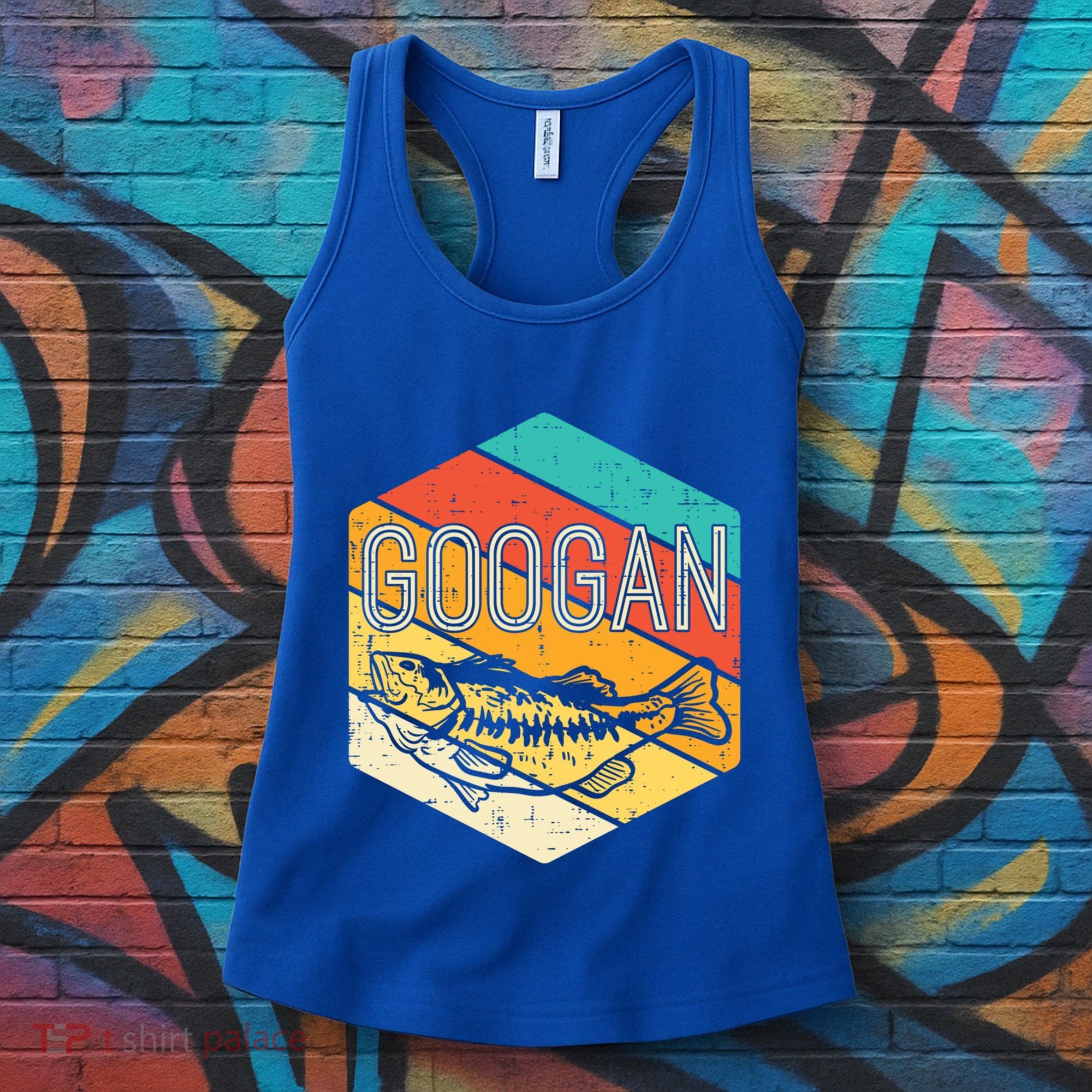 Googan Fish Retro Fishing Fisher Angler Gift Women's Tank Top