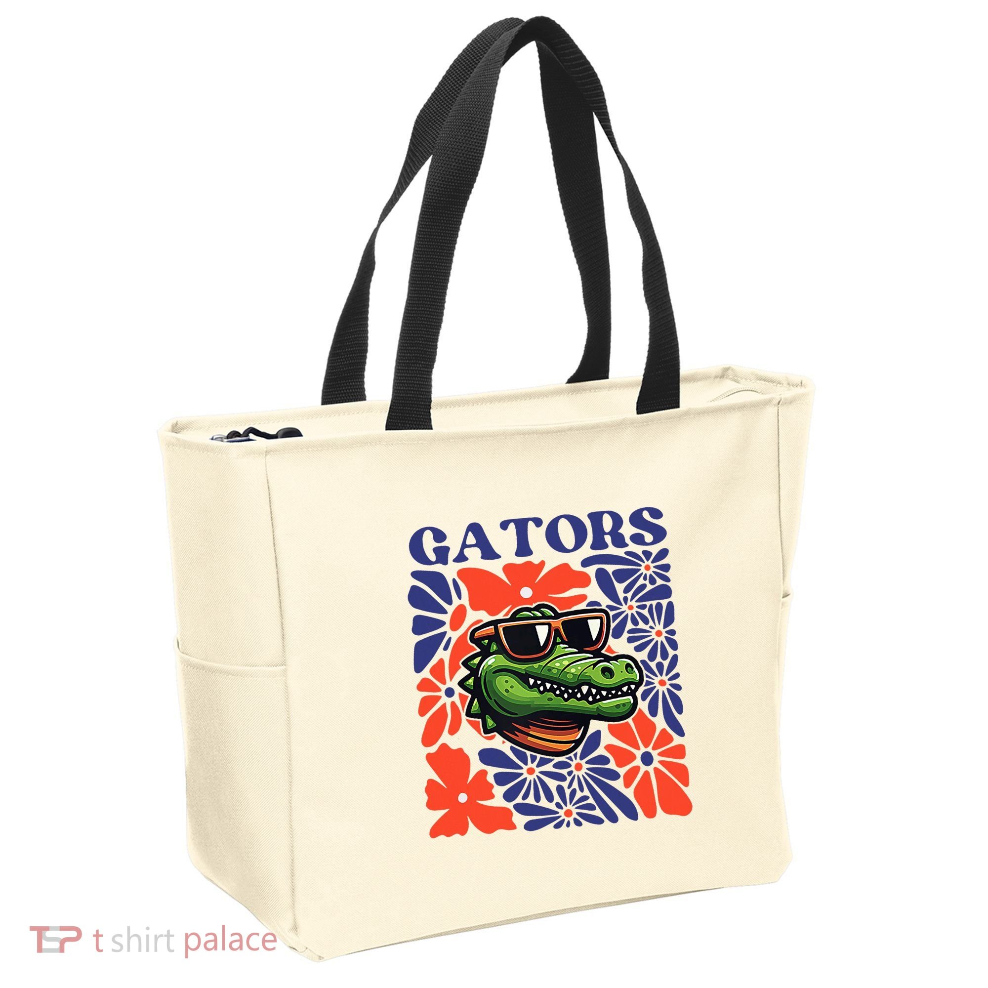 Gators Floral Retro Back To School Spirit Squad Tote Bag