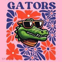 Gators Floral Retro Back To School Spirit Squad Coaster thumb 2