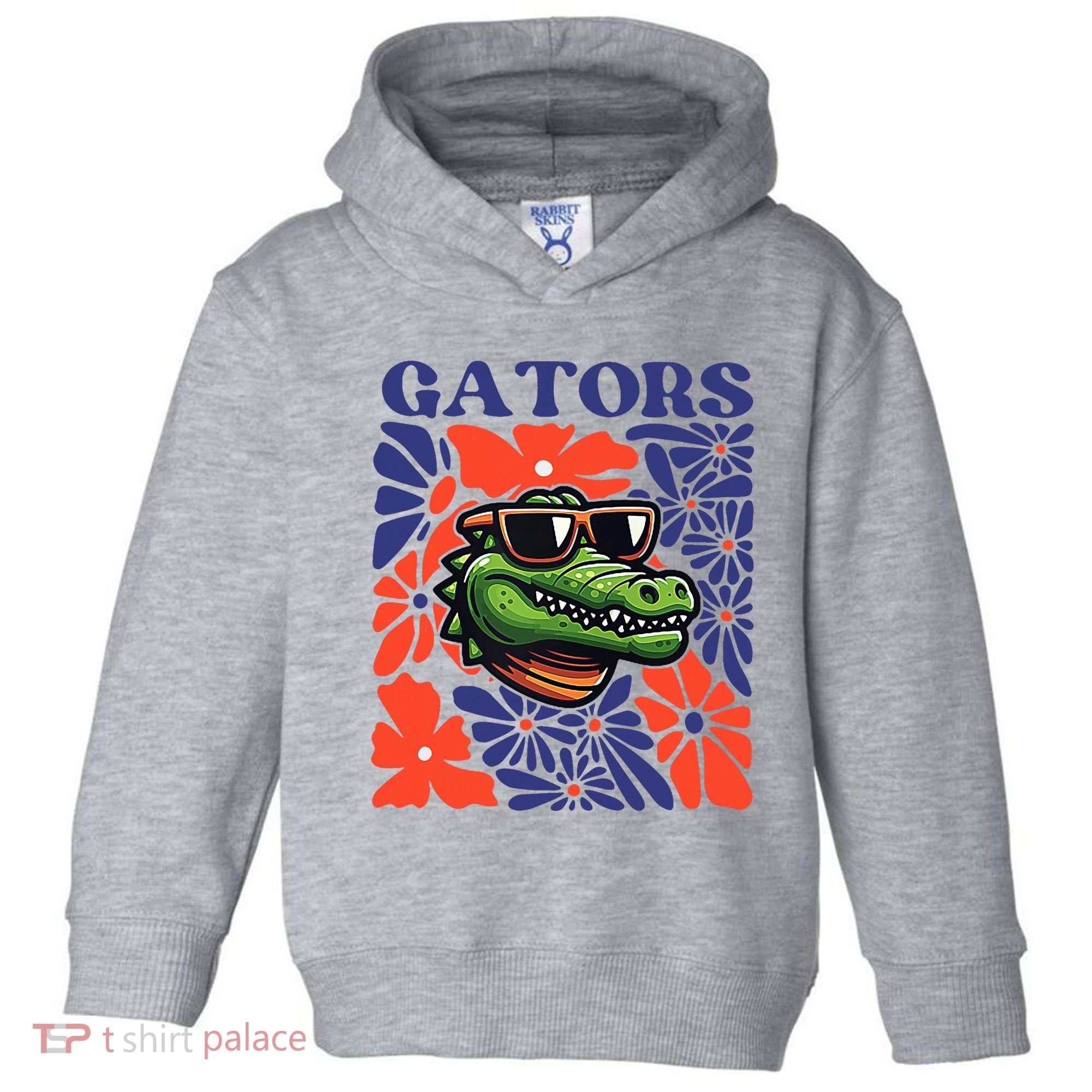 Gators Floral Retro Back To School Spirit Squad Toddler Hoodie