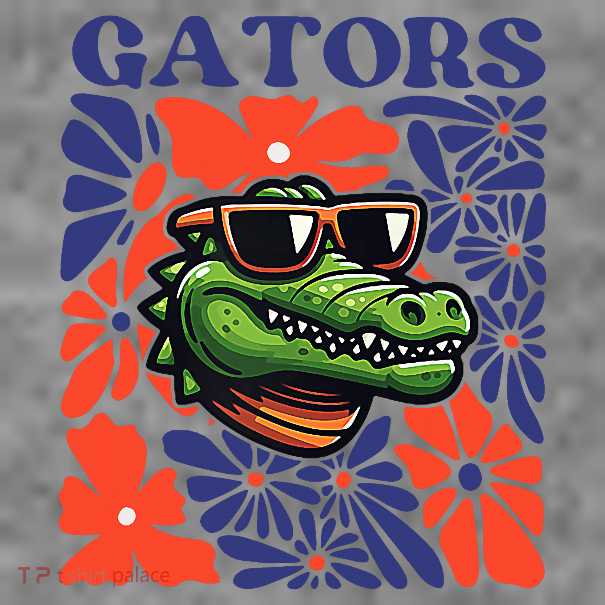 Gators Floral Retro Back To School Spirit Squad Toddler Hoodie